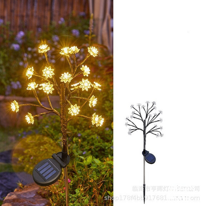 Solar Wild Fennel Lights - 6-Pack Solar Garden Lights with 15 Warm White LEDs