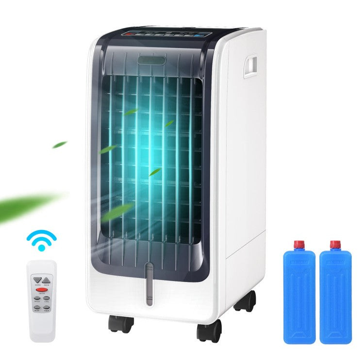 110V Portable Evaporative Cooler – 3-Speed Air Fan with 8-Hour Timer Function | Adjustable Breeze | For Home & Personal Comfort