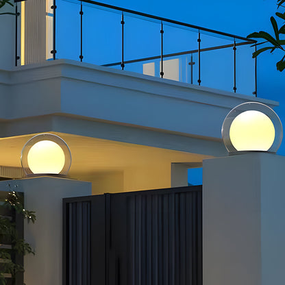 Variant image for Modern Outdoor Solar Pillar Lamp - Weatherproof Garden Light with Dual-Layer Moonlight Design-9
