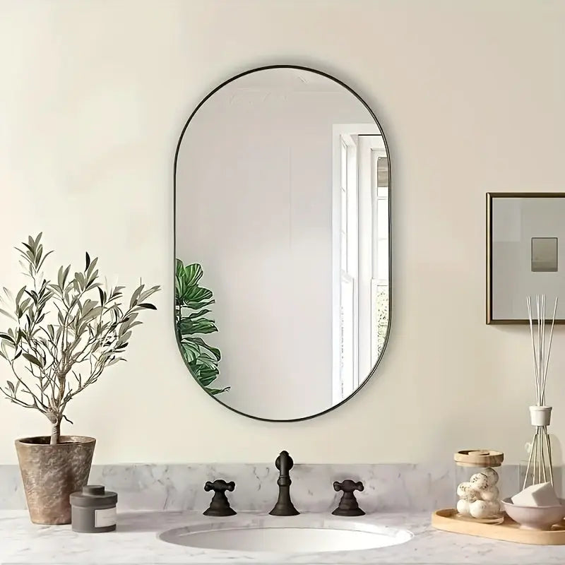 MirrorLuxe - Elegant Oval Reflection
