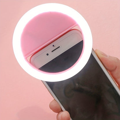 LED Selfie Ring Light with Rechargeable Battery – Perfect Circle Light for Makeup and Photography, Compatible with Phones and Computers-2
