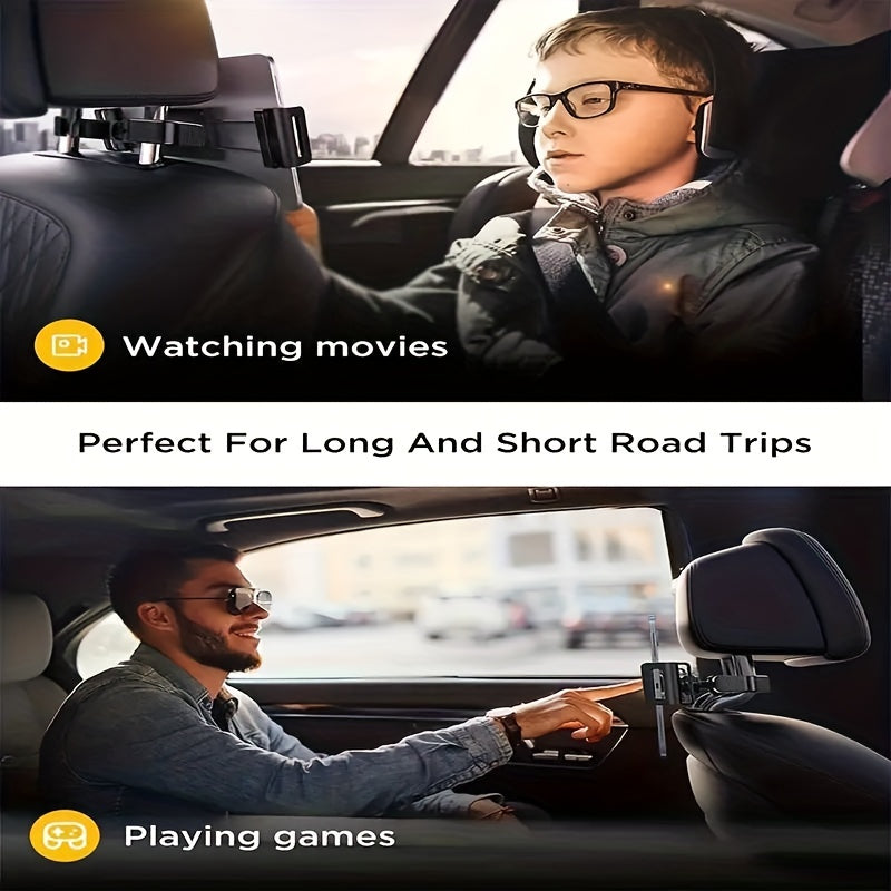 Adjustable Tablet Holder for Car Headrest - Fits 5 to 14 Devices, Secure and Versatile Tablet Stand for Travel-3