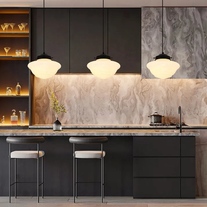 GlasLuxe - Retro Geometrisk Pendellampe