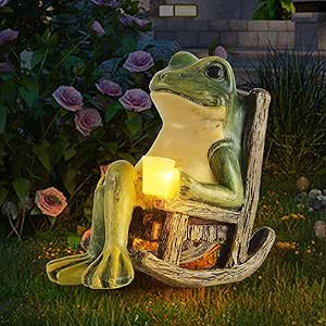 FrogShine - Sculpture d'éclairage solaire de jardin