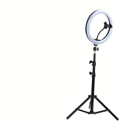 LED Ring Light with Adjustable Tripod and Phone Holder for Selfies and Video Recording-3