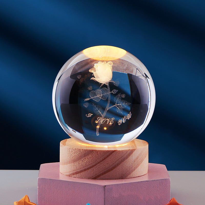 GleamSphere – Elegant 3D Night Lamp