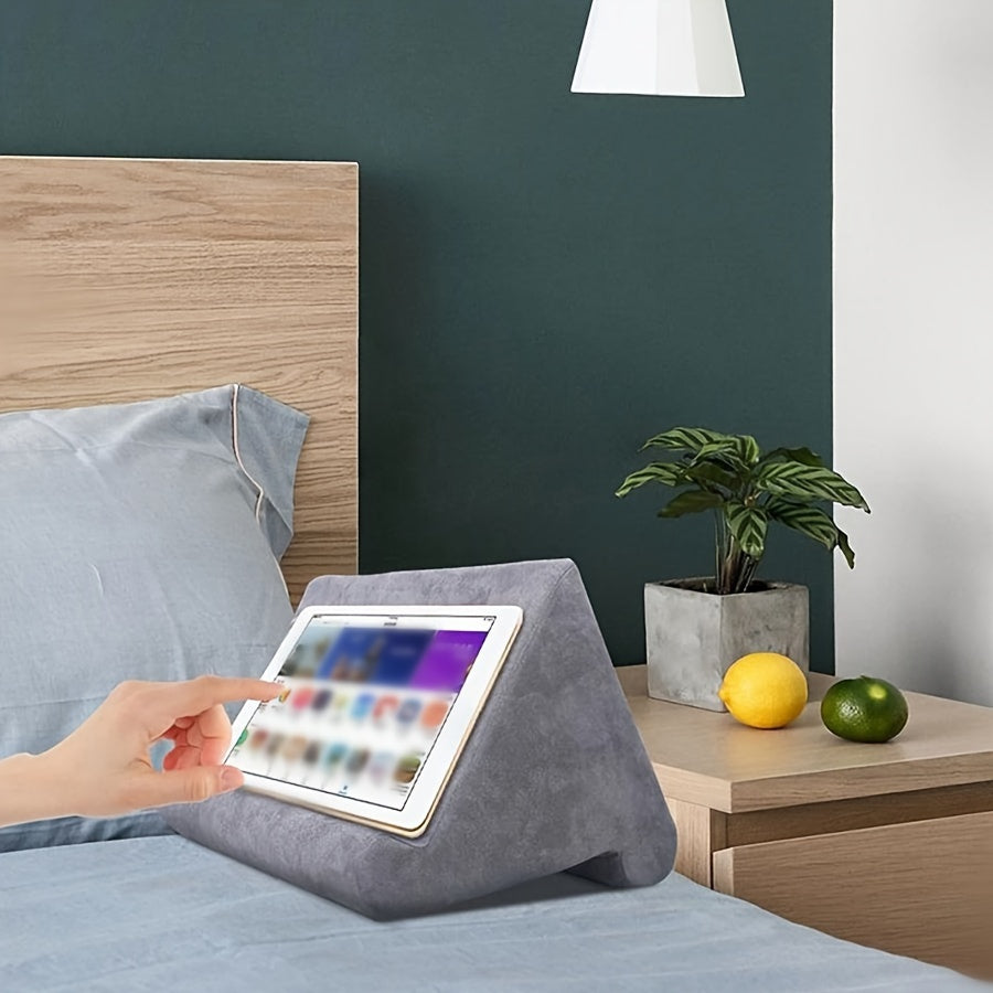 Adjustable Tablet Stand Holder with Soft Fabric Design for iPad and Tablets – Perfect for Reading and Movies-1
