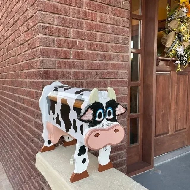 Handmade Animal Sculpture Mailbox – Corrosion-Resistant Metal Post Box for Garden and Driveway Decor-1