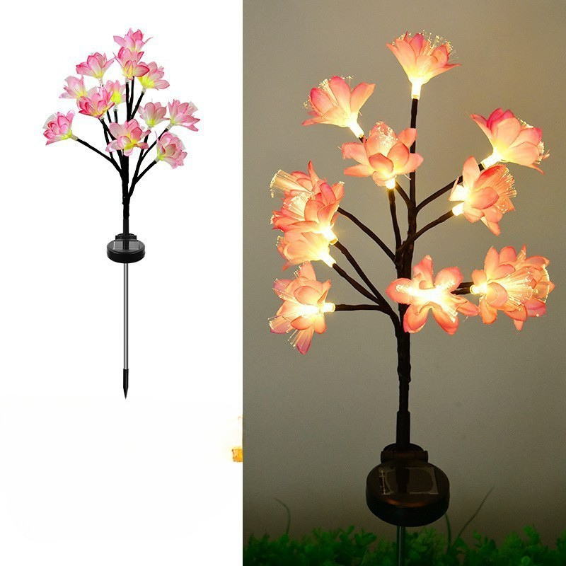 Solar Wild Fennel Lights - 6-Pack Solar Garden Lights with 15 Warm White LEDs