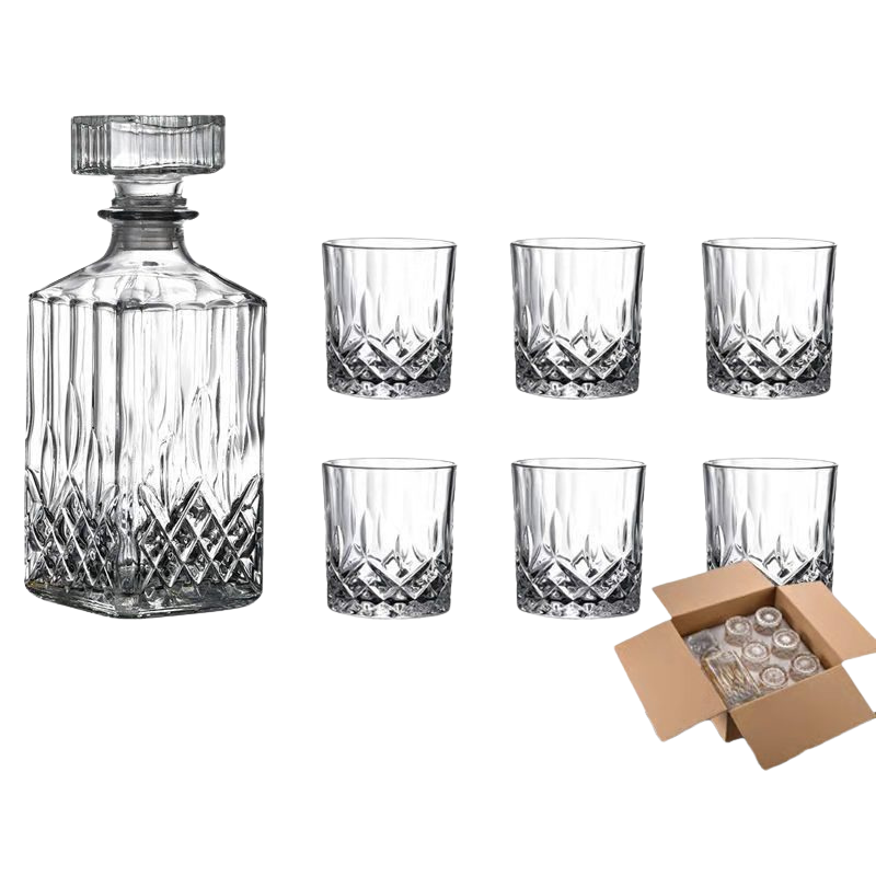 RoyalPour - 7-Piece Whiskey Decanter Gift Set