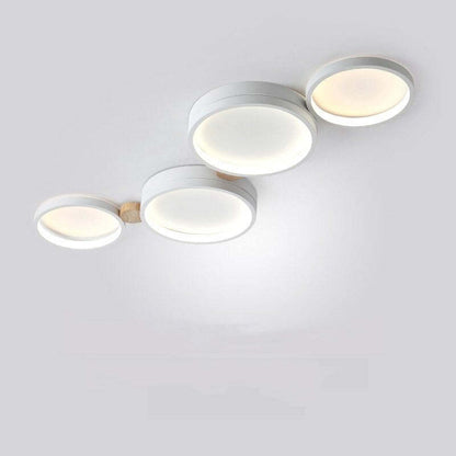 NimbusLuxe – Elegant White and Gray Ceiling Illumination