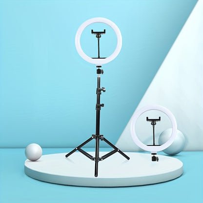 LED Ring Light with Adjustable Tripod and Phone Holder for Selfies and Video Recording-4