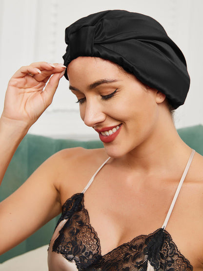 VelvetDream – Nacht-Turban-Schlafmütze aus Seide