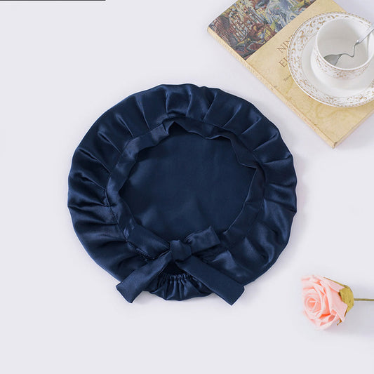 DreamWrap - Classic Silk Sleep Bonnet with Decorative Ribbons