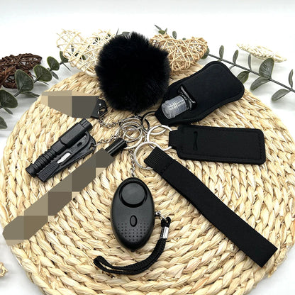 9-Piece Outdoor Self Defense Keychain Set for Women – Compact, Durable, Stylish Protection 0