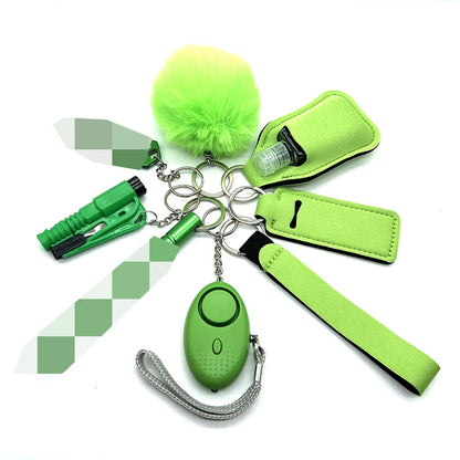 9-Piece Outdoor Self Defense Keychain Set for Women – Compact, Durable, Stylish Protection 2