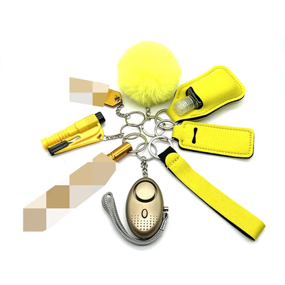 9-Piece Outdoor Self Defense Keychain Set for Women – Compact, Durable, Stylish Protection 5