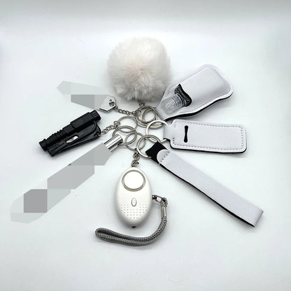 9-Piece Outdoor Self Defense Keychain Set for Women – Compact, Durable, Stylish Protection 7