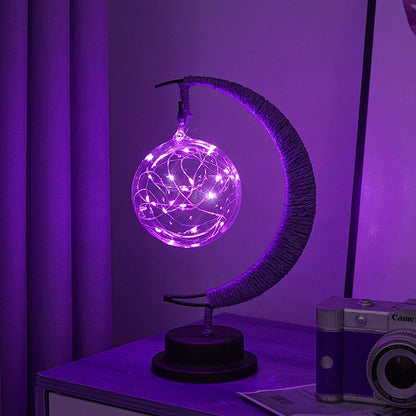 GlowLuna - Warm Glass Lunar Lamp