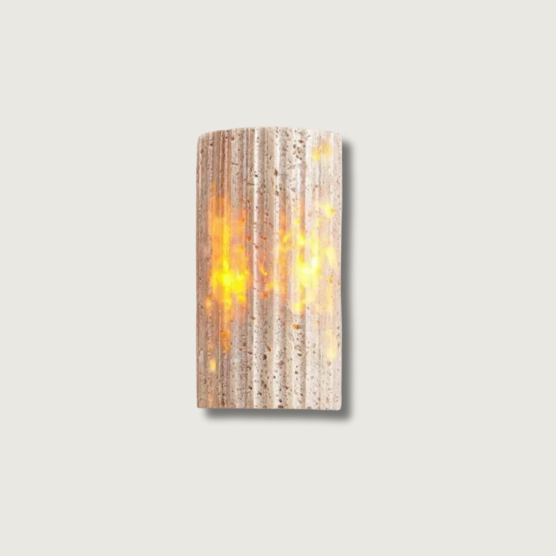 TravertineLuxe – Travertine Wall Lamp for Elegant Interiors