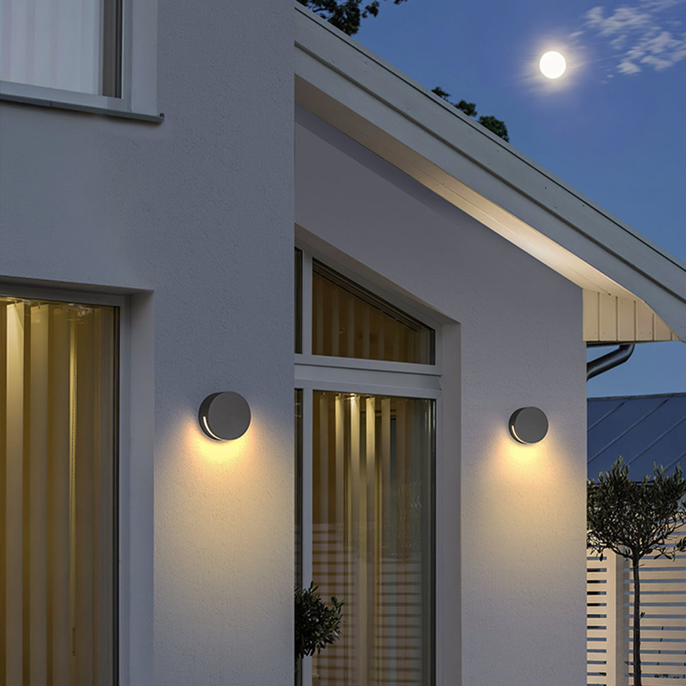 Elegant Round Glass Outdoor Wall Lamp - IP65 Waterproof Exterior Wall Lights-4