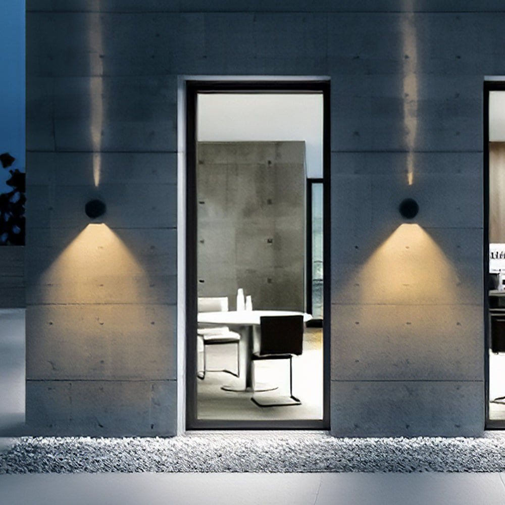 Elegant Round Glass Outdoor Wall Lamp - IP65 Waterproof Exterior Wall Lights-6