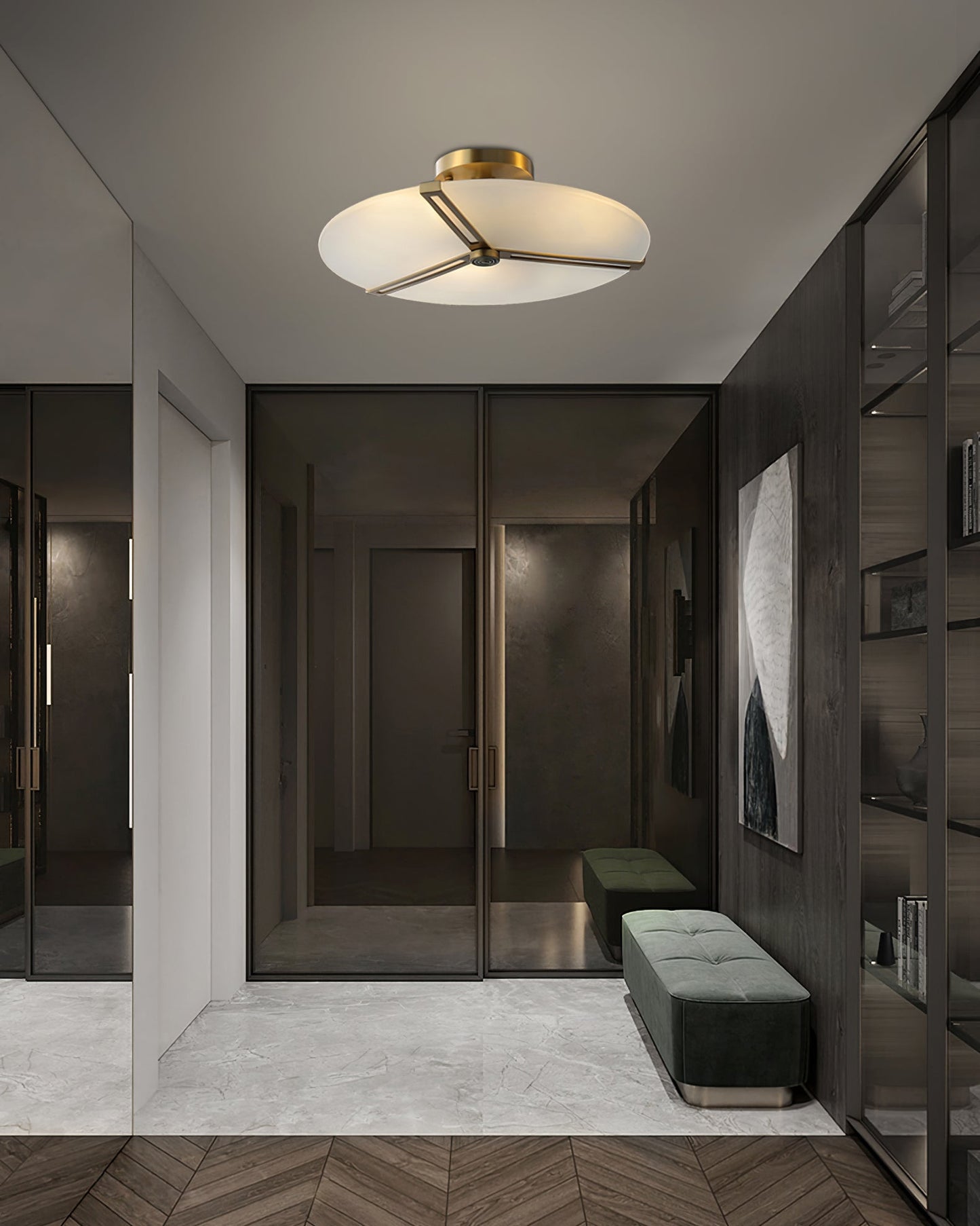 LuxeContempo - Loftlampe med slankt moderne design og subtil belysning