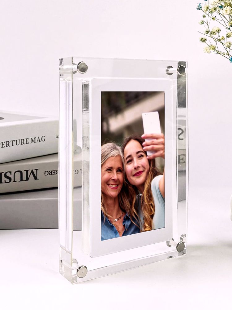 AcrylicAura | Stylish Modern Digital Photo Frame for Cherished Memories 0