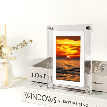 AcrylicAura | Stylish Modern Digital Photo Frame for Cherished Memories 1