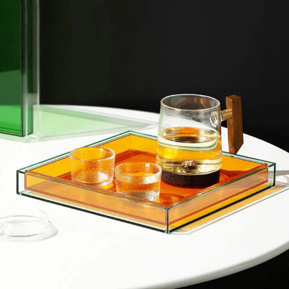 Acryluxe | Vibrant Multi-Color Acrylic Serving Tray 1