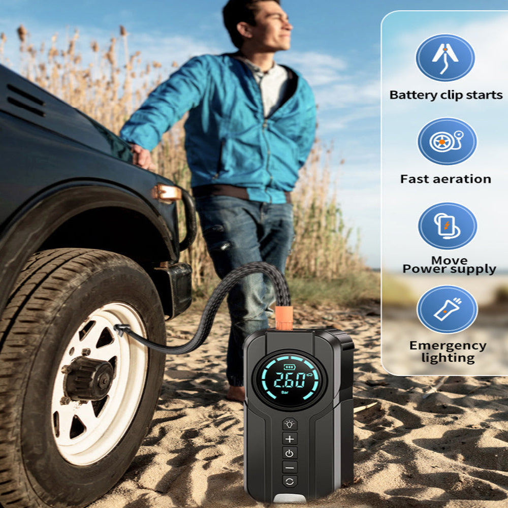AeroBoost | Powerful Portable Tire Inflator and Car Tyre Pump with LED Light 3