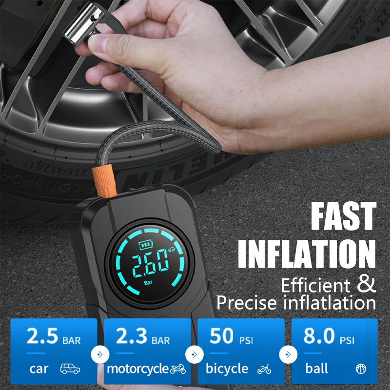 AeroBoost | Powerful Portable Tire Inflator and Car Tyre Pump with LED Light 5