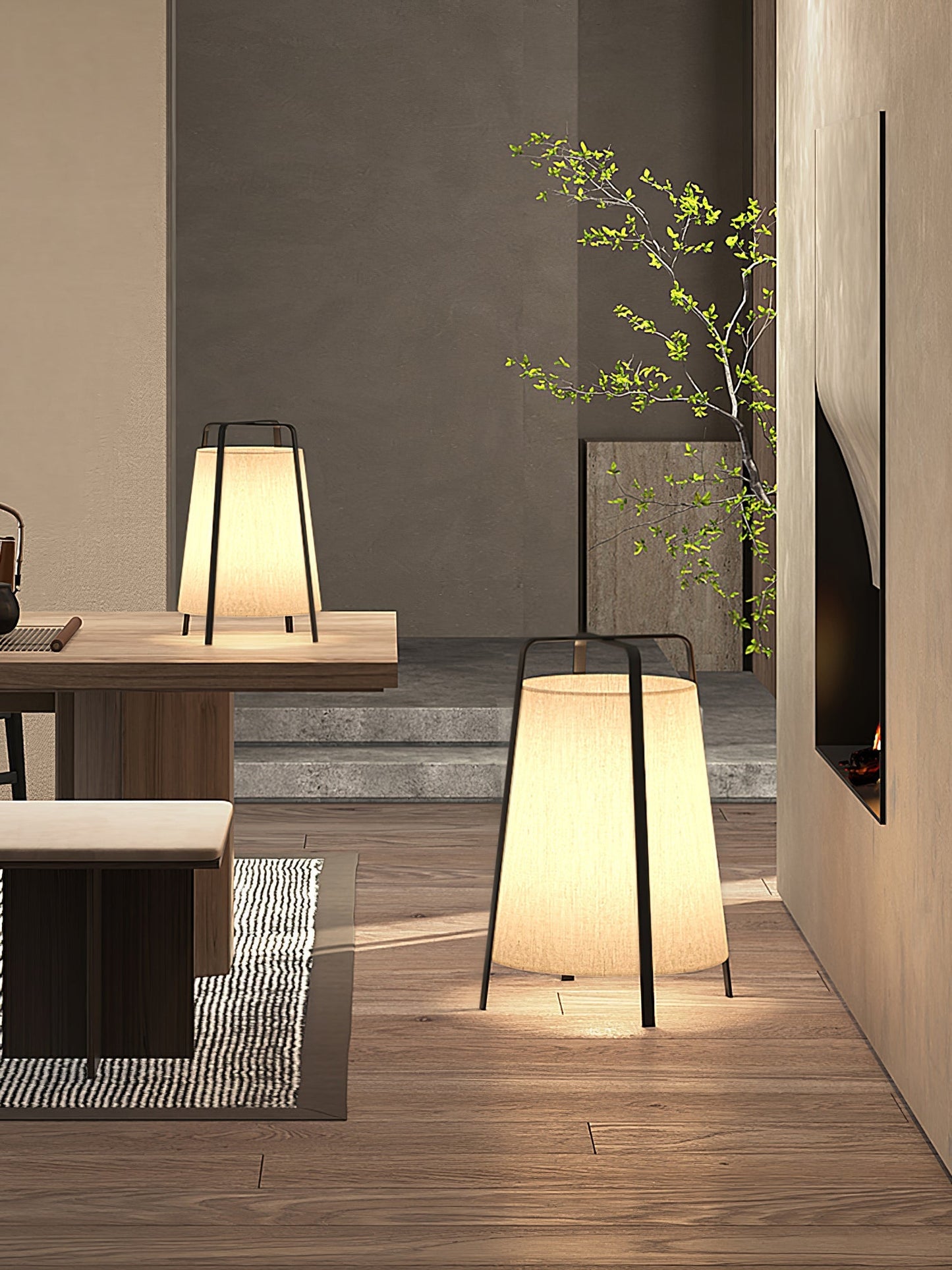 AkaneBeam - Table Lamp with Japanese-Inspired Aesthetic and Soft Radiance
