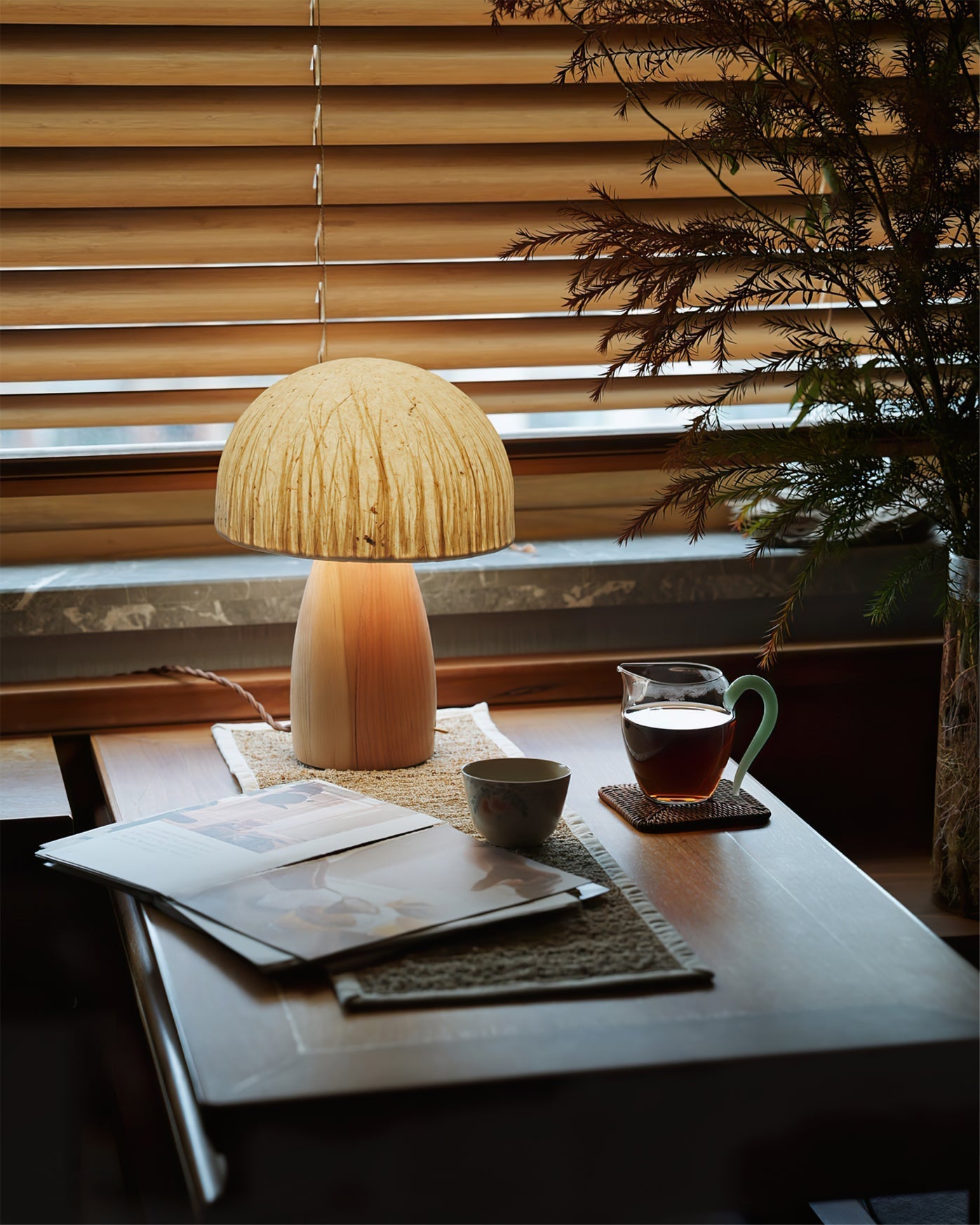 MushroomBeam - Legende Bordlampe med Varm, Hyggelig Belysning