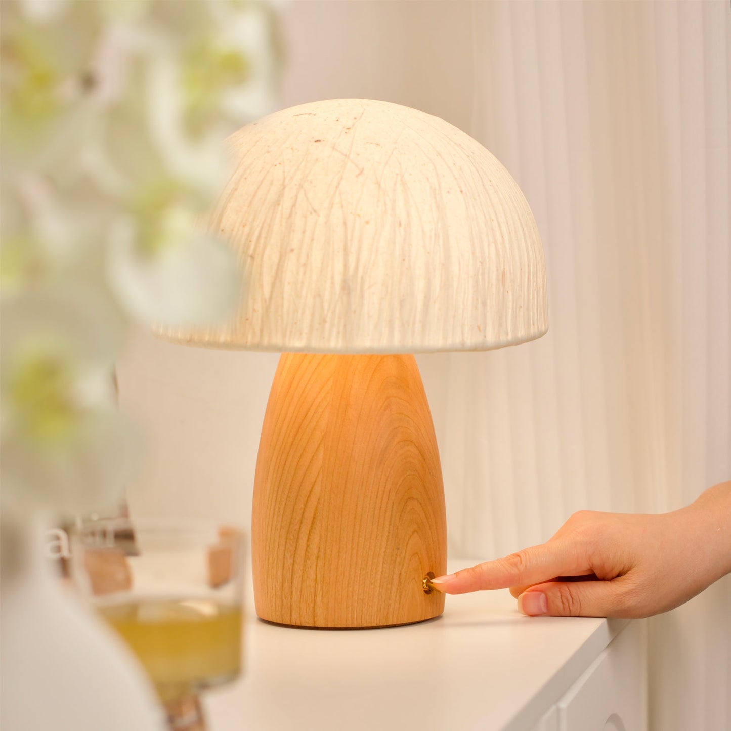 MushroomBeam - Legende Bordlampe med Varm, Hyggelig Belysning