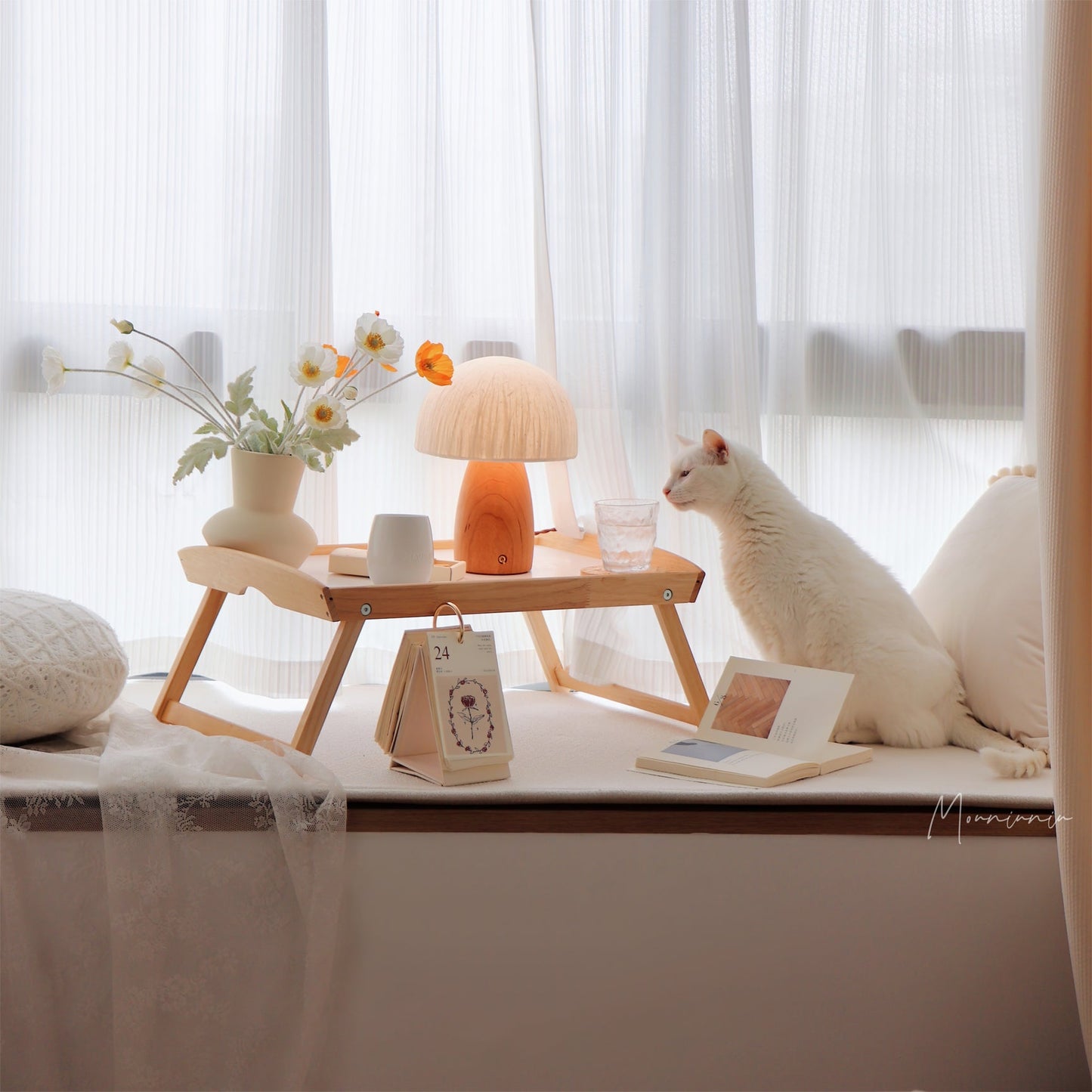 MushroomBeam - Legende Bordlampe med Varm, Hyggelig Belysning