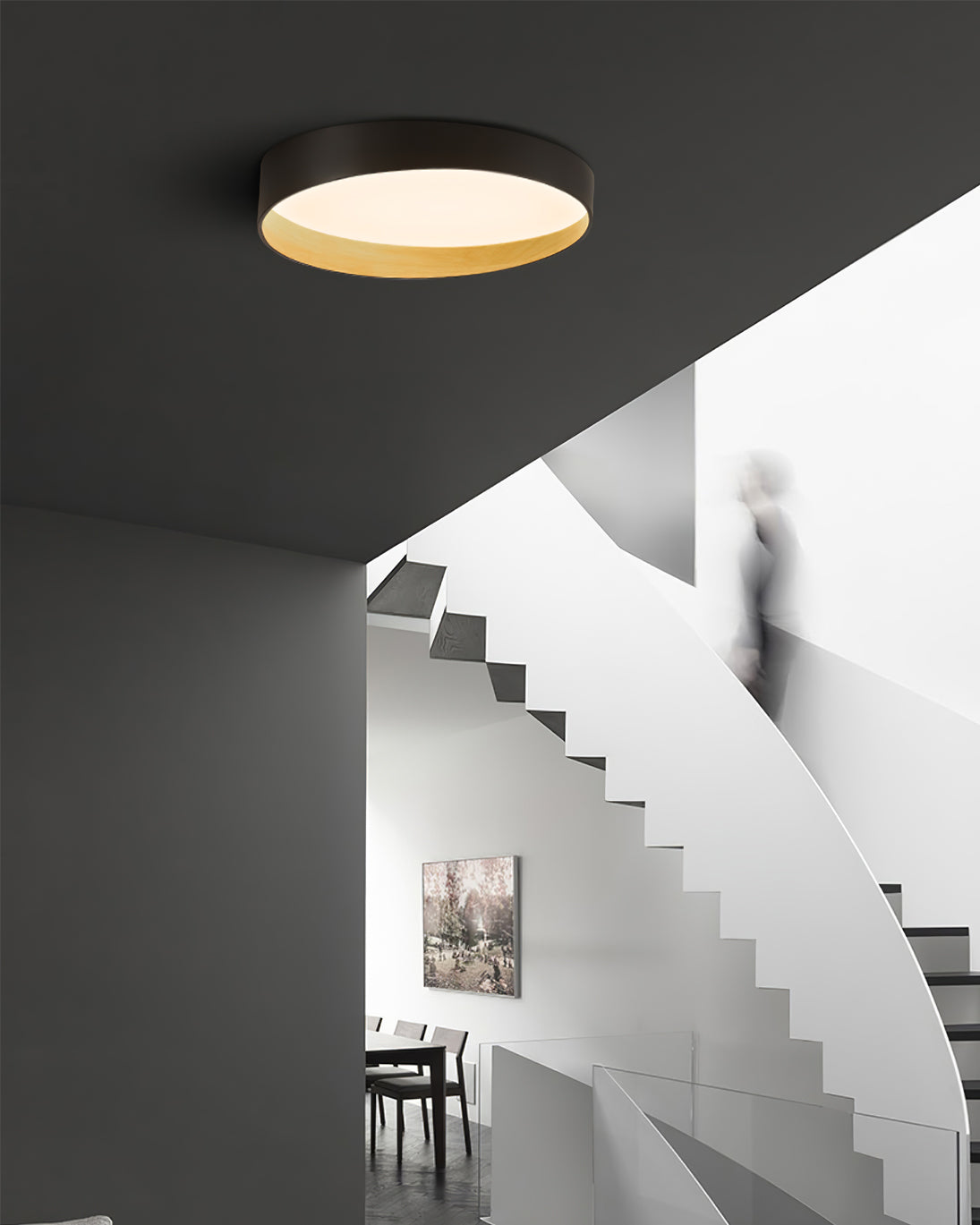 LuxeFinish - Lampe de plafond au design élégant et à la douce lueur