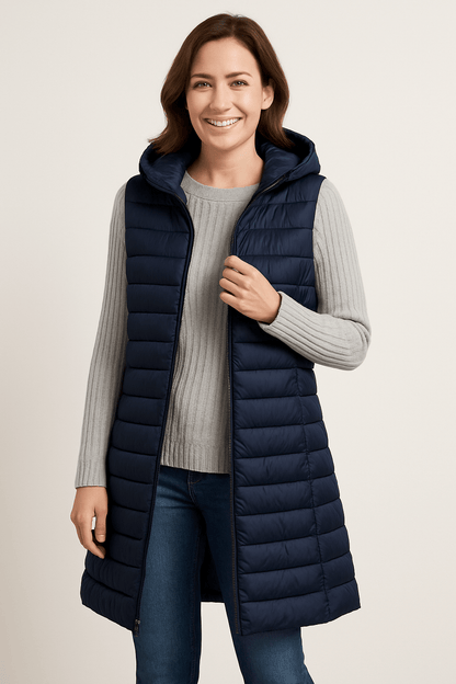 Amalie quilted jacket with hood 2