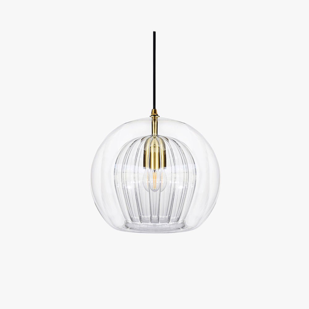ShineSphere - Amber Pendant Light with Radiant Elegance