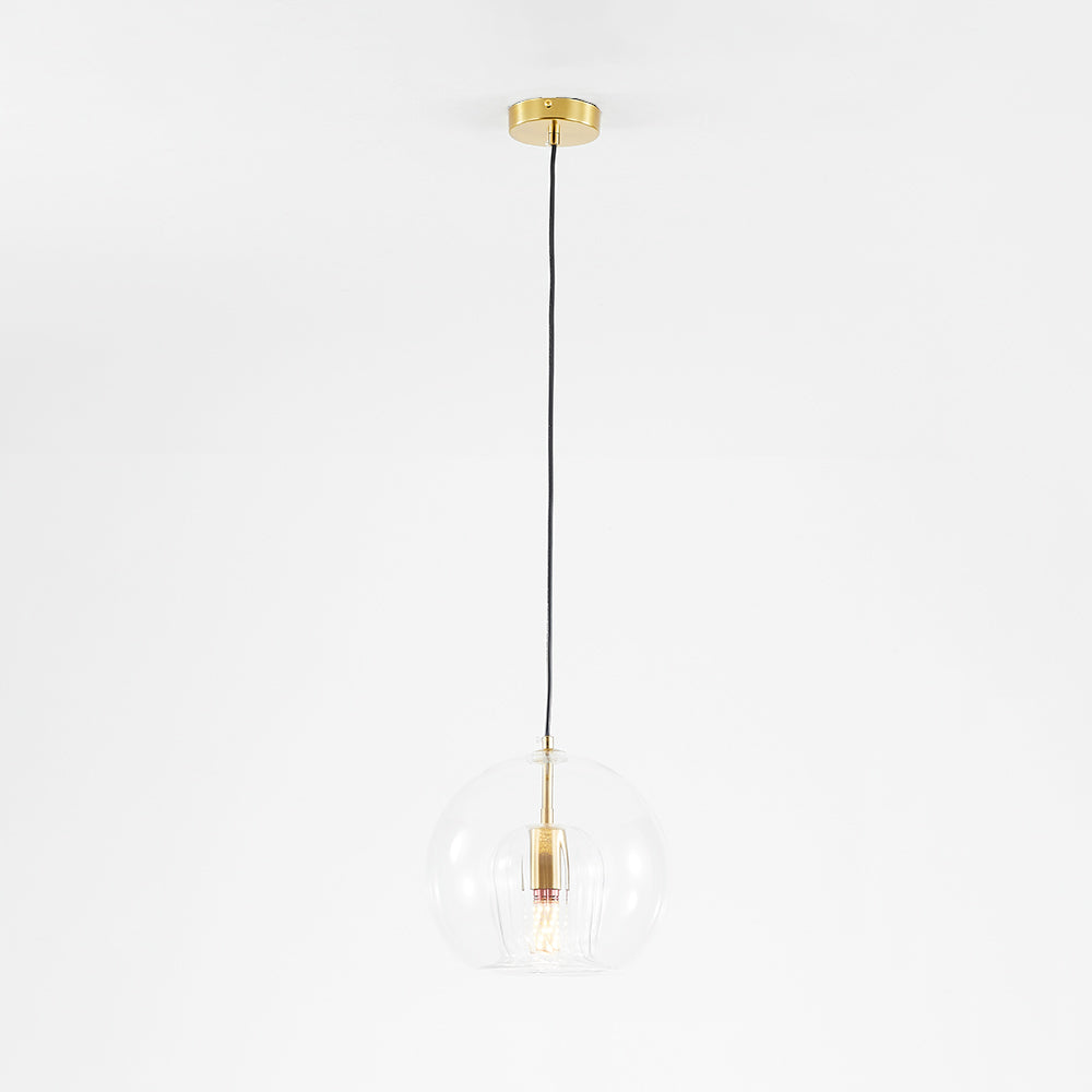 ShineSphere - Amber Pendant Light with Radiant Elegance
