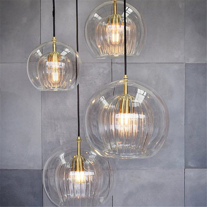 ShineSphere - Amber Pendant Light with Radiant Elegance