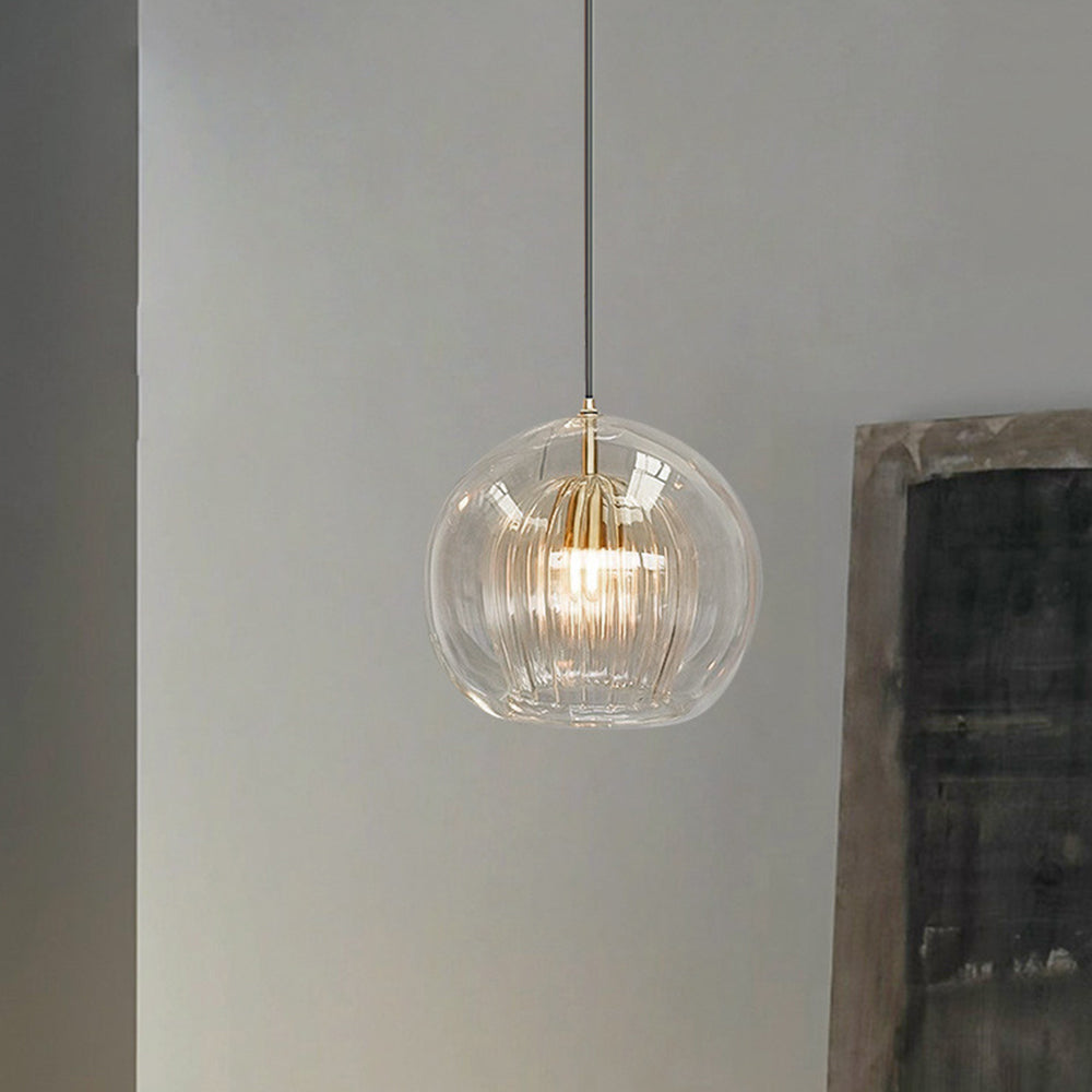 ShineSphere - Amber Pendant Light with Radiant Elegance