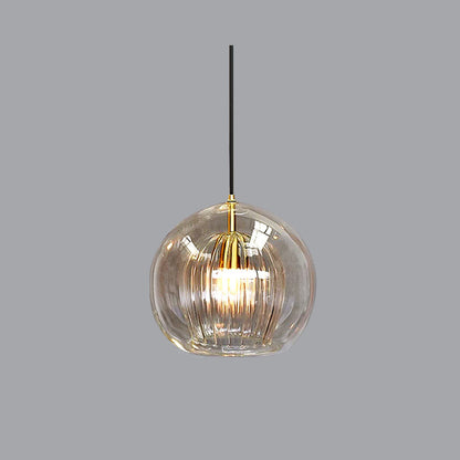 ShineSphere - Amber Pendant Light with Radiant Elegance