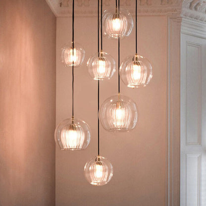 ShineSphere - Amber Pendant Light with Radiant Elegance