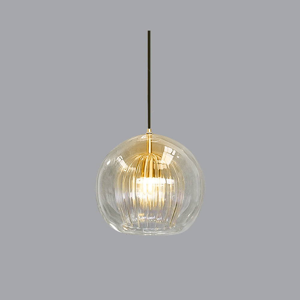 ShineSphere - Amber Pendant Light with Radiant Elegance