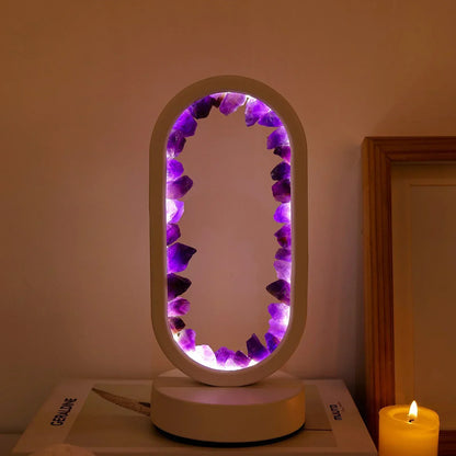 LavenderGlow - Iluminación de Amatista para un Ambiente Sereno y Elegante