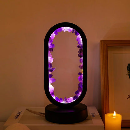LavenderGlow - Iluminación de Amatista para un Ambiente Sereno y Elegante