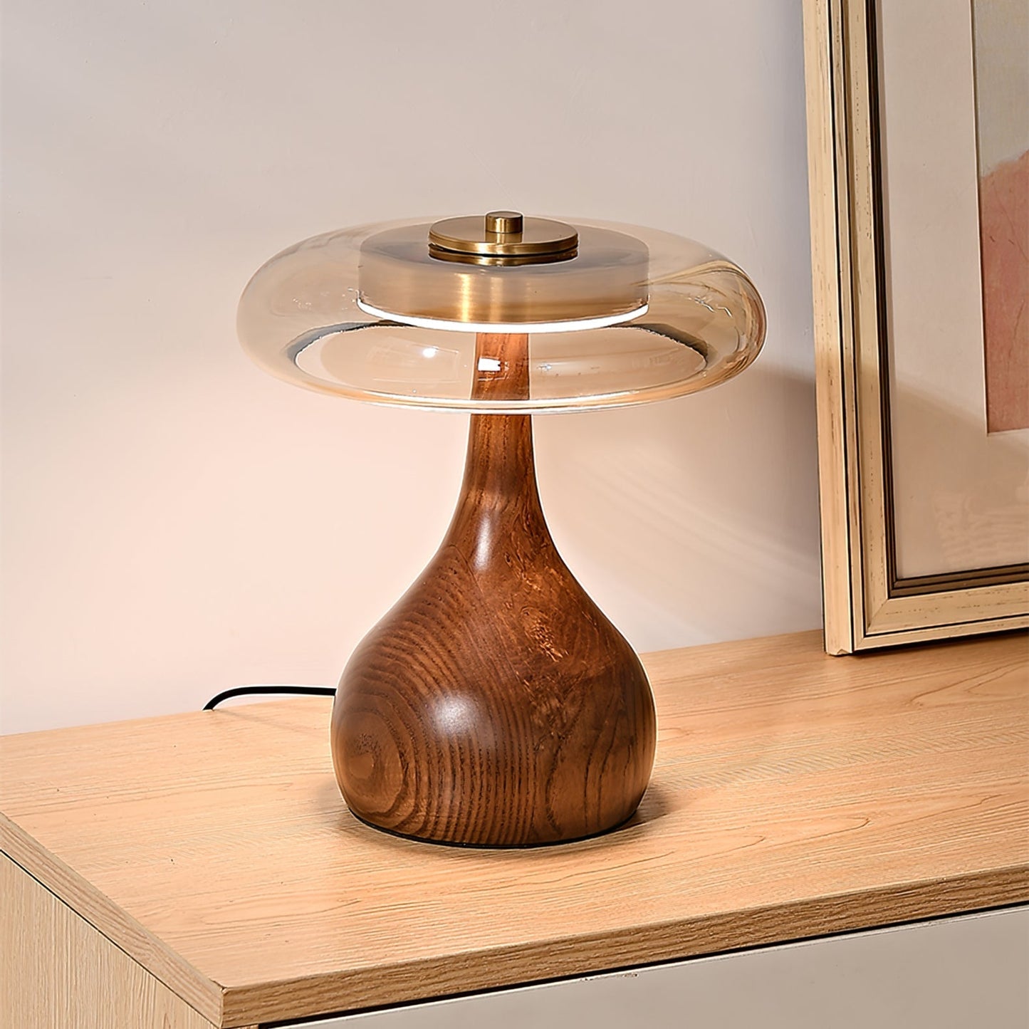 LumiWood – Elegante Luz de Mesa LED