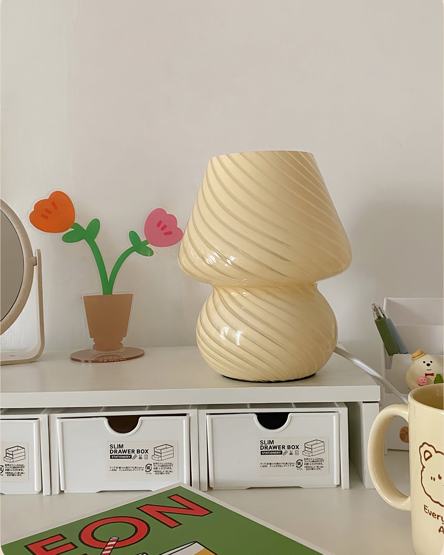 AnselLume - Luz de Mesa de Cristal