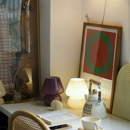 AnselLume - Luz de Mesa de Cristal